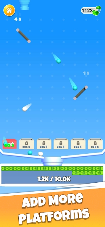 点击球落地